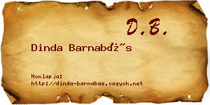 Dinda Barnabás névjegykártya